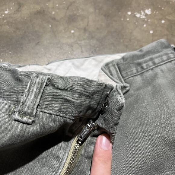 Vintage 50s Sedgefield Green Cotton Workwear Chinos 28x29 - Picture 5 of 6